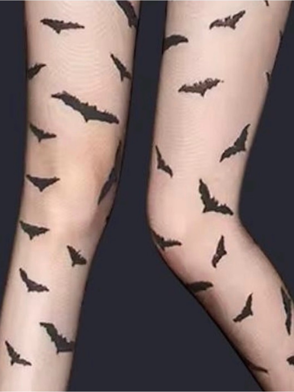 Bat Print Stocking Tights New